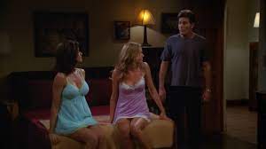 Nude video celebs » Jennifer Taylor sexy, Tricia Helfer sexy - Two and a  Half Men s07e08 (2009)