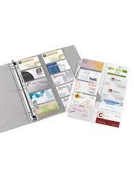 Business card organizer business card holder book, portable business card binder file sleeve storage, business card holders, name card holder for men & women, 120 cards, black. Office Depot Brand Business Card Binder Pages 8 12 X 11 Clear Pack Of 10 Office Depot