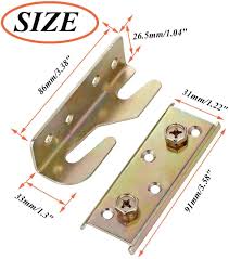 Our footboard bracket kit extends your bed frame to accommodate a footboard. Buy Socell 4 Sets Bed Rail Brackets Heavy Duty No Mortise Bed Rail Fittings Wooden Bed Frame Connectors With Screws For Headboards Footboards Hold Online In Vietnam B07p1n34wq