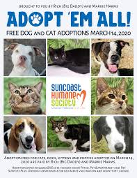 There are so many loving adoptable pets right in your community waiting for a family to call their own. Adopt Em All Free Dog Cat Adoptions Today At Suncoast Humane Society Suncoast Humane Society