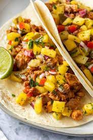 Monitor nutrition info to help meet your health. Bbq Chicken Tacos With Fresh Pineapple Salsa Simply Whisked