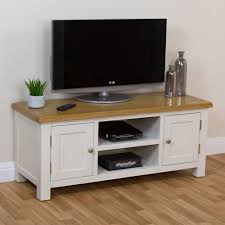 Cotswold Cream Painted Large Widescreen Tv Unit With Oak Top Fireplace Tv Stand White Tv Stands Tv Stand