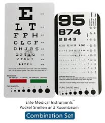 Emi Pocket Eye Chart Set Snellen Rosenbaum Pocket Eye Charts 2 Pieces Ec Psr