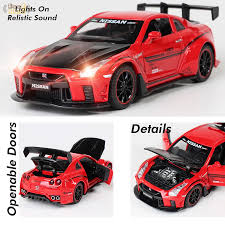 Check out the v8 engine with moving pistons, iconic dihedral doors that open, plus authentic graphics and colors, just like on the real car. Alloy Car 1 32 Nissan Gtr R35 Wide Body Race Alloy Car Model Diecasts Vehicles Refit Racing Toy Cars Kid Toys Children Boy Toy Diecasts Toy Vehicles Aliexpress