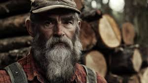 Lumberjack in Forest scene