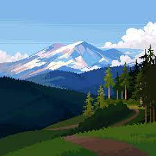 8pxl A Commission For Someone On Twitter Follow My Twitter Patreon Shop Buy Me A Coffee Pixel Art Landscape Pixel Art Background Pixel Art Design