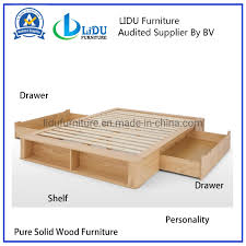 This double dresser features six spacious drawers adorned with metal drawer pulls. Solid Wood Bed Oak Bedroom Furniture Modern Bed White Oak Wood Bed With Drawer China Wooden Bed Twin Bed Made In China Com