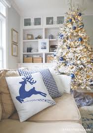 Where do we get our christmas living room decor inspiration? A Very Merry Blue Christmas Tour Sand And Sisal