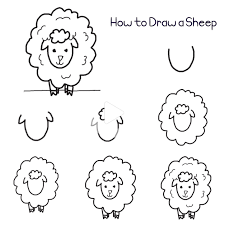 More from this artist similar designs. How To Draw A Sheep In 7 Easy Steps In 2020 Sheep Drawing Sheep Easy Drawings Sheep Drawing Art Drawings For Kids Easy Drawings