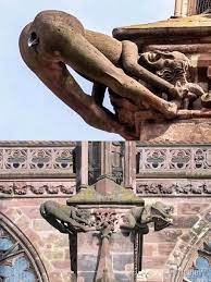 Freiburg Minster's moon spewer gargoyle legend