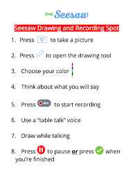 Classroom Recording Spot Printable Poster Seesaw Help Center Personalized Learning Teaching Technology Kindergarten Technology