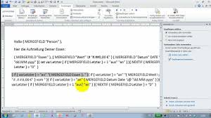 Referenztools und seriendruck in word 2013 skillsoft course. Word Serienbrief 1 N Aus Excelliste Neue Seite Erst Fur Neue Person Youtube