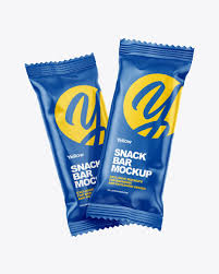 Download Two Matte Snack Bars Mockup In Flow Pack Mockups On Yellow Images Object Mockups PSD Mockup Templates