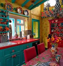Energetic colors, vintage decor, and layers of fringed throws add whimsy and comfort to this creative space. 35 Colorful Boho Chic Kitchen Ideas To Decorate Your Room Page 35 Of 35 Vimdecor