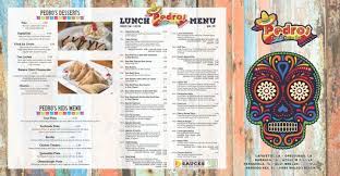 1 kontakt ettevõttele el cactus mexican grill inc. Menu Of Pedros Tacos Tequila Bar In Pensacola Fl 32507