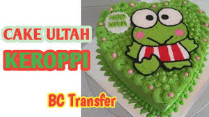 Lihat juga resep base cake ulang tahun / bolu coklat panggang enak lainnya. Cara Menghias Cake Ultah Keroppi Buttercream Transfer Keroppi Cake Youtube
