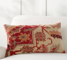 Remi Printed Lumbar Pillow Cover Decorative Lumbar Pillows Pottery Barn Pillows Pottery Barn Pillow Cover