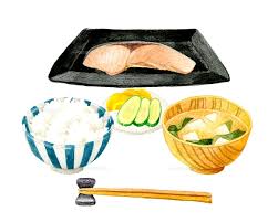 日本の朝食セット 和食の手描き水彩イラスト素材のイラスト素材 [FYI07436015] | ストックフォトの Qlean Market（キュリンマーケット）