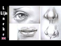 Drawing The Realistic Eye Nose And Mouth Step By Step For Beginners Youtube Eye Drawing Realistic Drawings Pencil Drawings