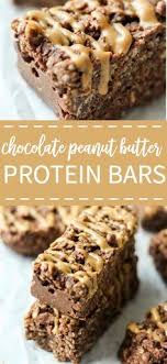 Chocolate Peanut Butter Protein Bars Vegan And Gluten Free Recette Nourriture Alimentation Saine Pour La Sante Collations