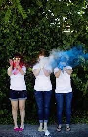 The coloured powder does wash out of your hair; Homemade Nontoxic Colored Powder A Beautiful Mess