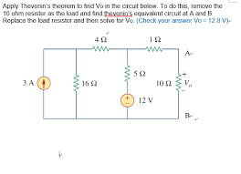 See full list on byjus.com Apply Thevenin S Theorem To Find Vo In The Circuit Chegg Com