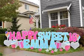 Customize Your Own Saying Yard Sign Display Yard Announcements Happy Birthday Yard Signs Birthday Yard Signs Diy Birthday Yard Signs
