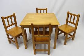 You can wipe them off with a wet cloth. Ehemco Kids Table And 4 Chairs Set Solid Hard Wood In Honey Oak Walmart Com Walmart Com