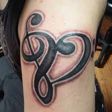 Here is a large music note tattoo in the shape of a heart. 23 Heart Tattoo Designs Ideas Design Trends Premium Psd Vector Downloads