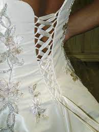 This Beautiful Designer Piece Was Worn Once It Has Exquisite Beading Detail An Open Corset Back A Wedding Dresses Corset Cheap Wedding Dress Wedding Dresses