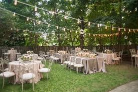 Before deciding on having a backyard wedding, take a good look at the yard and determine how unless you are having a very intimate backyard wedding reception. Romantic Backyard Reception