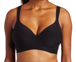 details about bali womens bra black size 36 dd wire free v neck jacquard bralette 55 548