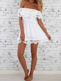 White Off The Shoulder Lace Casual Dress Lace Dress Casual Casual Dress Dresses For Teens