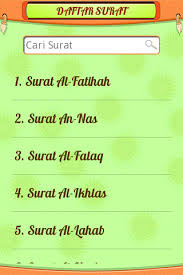 Senarai surah juzuk amma (juzuk 30) 078. Surat Surat Pendek Juz Amma
