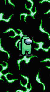 Among Us Green Flames Wallpaper Phone Wallpaper Patterns Wallpaper Iphone Neon Cute Patterns Wallpaper