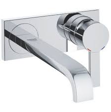 Mitigeur Mural Monocommande Lavabo Allure Chrome Grohe Ref 19386000 Bathroom Faucets Wall Mount Kitchen Faucet Wall Mount Faucet Bathroom