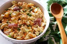 A Healthier Hawaiian Style Potato Mac Salad