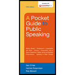 It covers the five elements of the speech process— research, organization, text. Pocket Guide To Public Speaking 5th Edition 9781457670404 Textbooks Com