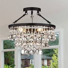 Hundreds of ceiling lighting brands ship free. Ariane 5 Light Black Semi Flush Mount