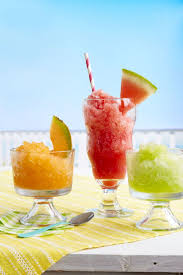 Summer Melon Slushies Stay Cool For The Summer With Three Refreshing Flavors Watermelon Lime Honey Summer Drink Recipes Healthy Fruit Desserts Slushie Recipe