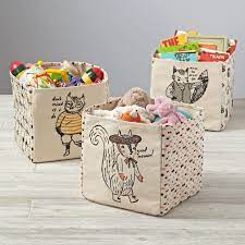 Forest Etiquette Cube Bin Stuffed Animal Storage Kids Storage Bins Playroom