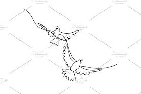 Black And White Pigeon Drawing Flying Two Pigeons Logo Pigeon Logo Pigeon Pencil Illustration