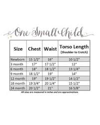 Sizing Information One Small Child
