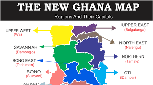 Ghana location on the africa map. Know Your New Regions And Their Capitals Awake News
