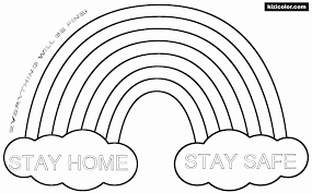 Nhs stay at home rainbow. Thank You Nhs Kizi Coloring Pages