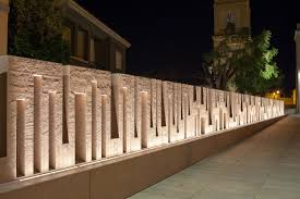 San Giorgio Square Quartucciu Italy Engineer Massimiliano Onidi Lighting Compound Wall Design Boundary Walls Boundry Wall