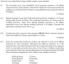 Noise level standards industry construction engineering. Solve The Case Study Below Using Suitable Sound Or Chegg Com