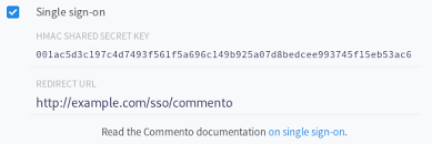 Its only concern is establishing the identity of the user and then sharing that information with each subsystem that. Single Sign On Commento