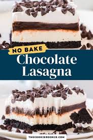 I changed the recipe up a bit because i can't eat soy and, well, i was being lazy with the pudding layer and did my avocado/dates/cacao in a blender thang, but it was epic. Chocolate Lasagna Recipe The Cookie Rookie