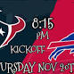 BILLS VS TEXANS                    THURSDAY NIGHT  event image